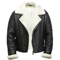 Men's B3 Bomber Jacket: Genuine Leather, Faux Shearling Lined, WWII Aviator Style
